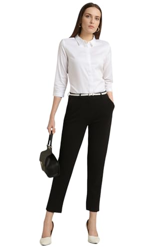 Image of Van Heusen Women's Regular Fit Solid 3 /4 Sleeve Cotton Rich Formal Shirt