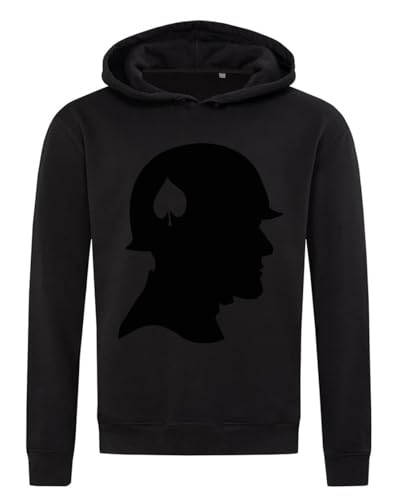 Sweat à capuche Ace of Spades Soldier Noir de qualité supérieure en maille de coton mélangé
