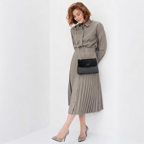 Image of EXOTIC Dual Tone Textured Sling Bag with Multi Compartment