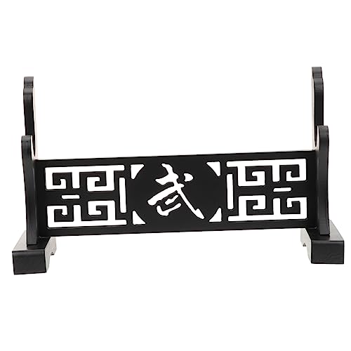 Toyvian Desktop Sword Stand Holder Wooden Sword Display Rack for Storage Elegant Design for Home Decoration Durable Premium Construction Space Saving