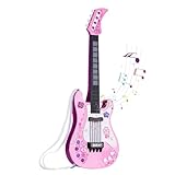 Kids Toddler Baby Childrens Electric Toy Guitar with Strap Ideal for 3 4 5 7 8 Year Old Boys Girls Gifts(Pink)