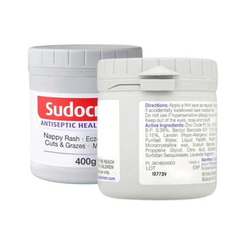 Antiséptico para piel sensible – Protege contra la dermatitis del pañal, Apto para bebés y adultos – 400 g Crema protectora de la piel repelente al agua con protector cutáneo de zinc (400G)