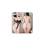 [harukita] マイクロビキニ セクシー ハイレグ水着 過激 水着 可愛い 萌え 誘惑 過激 人気 競泳水着風 ハロウィン 衣装 仮装 極小 ハイレグ Tバック コスプレ フリーサイズ (ブラック)