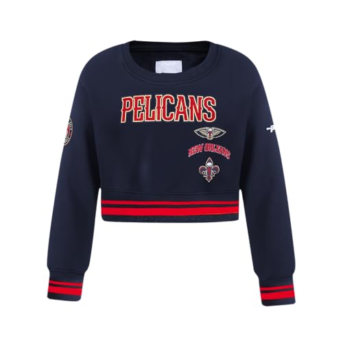 Image of Pro Standard Big Girls NBA Retro Classics Fleece Crewneck Sweatshirt