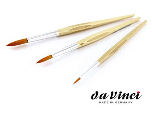 Pinselset Aus Pferhaar, Verschiene Größen, Preiswertes Set, 6 Stück/set, Holzgriff