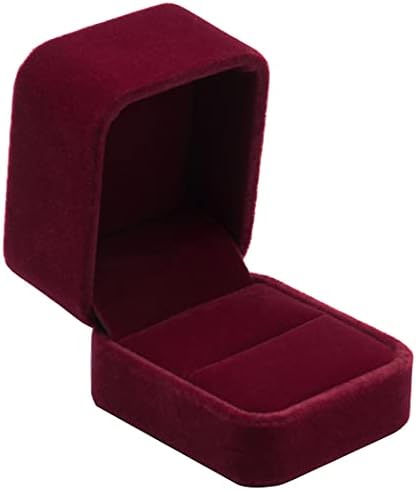 POKOFO Classic Velvet Engagement Ring Box Earring Jewelry Case Gift Box