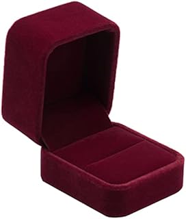 POKOFO Classic Velvet Engagement Ring Box Earring Jewelry Case Gift Box
