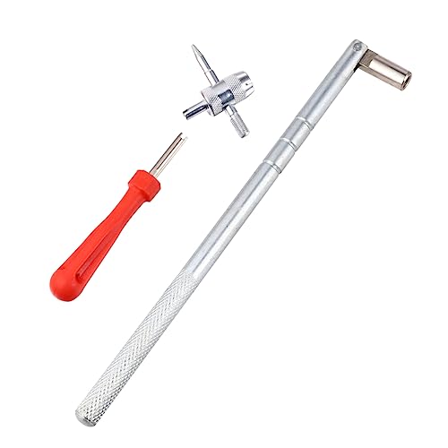 UPKOCH 3piezas De Núcleo De Neumáticos Herramienta Para Extraer Núcleos Juego De Herramientas De Reparación y Inglesa Para Ajustar Boquillas De Aire Acondicionado