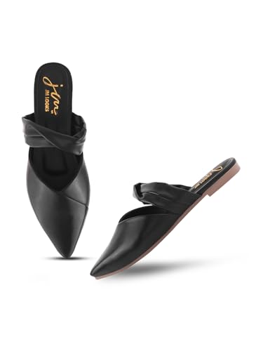 Image of Froh Feet Women's Fashion Comfortable Slip-on Flat Bellies Pointed Toe Mules Sandals