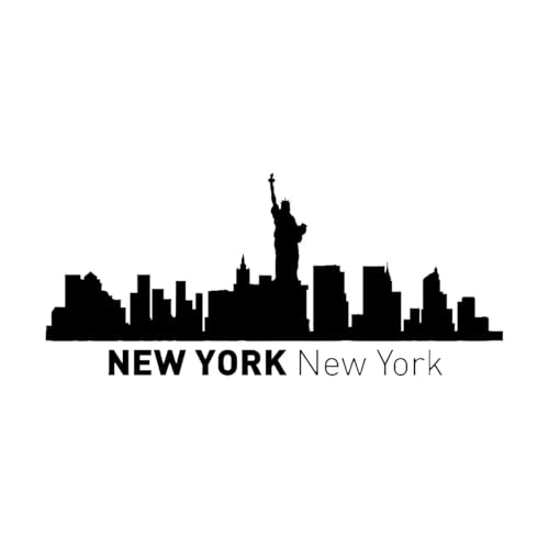 Autocollant mural en vinyle représentant la silhouette de la ville de New York, décoration d'intérieur, salon, États-Unis, Amérique, pour chambre à...