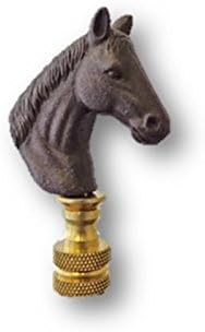 Lamp Finial - Stallion spirit - Horse Head - Rust Finish