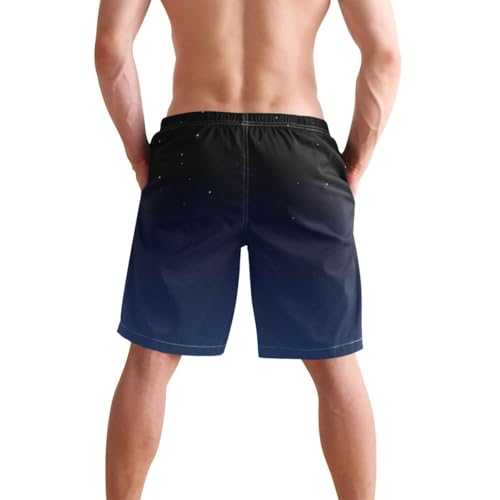 Short de bain double couche premium bleu dégradé à compression