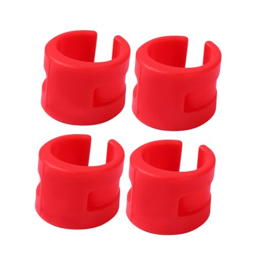 VICASKY 4Pcs Red Collision Rubber Protective Clip Mounted Rings for Mountain Bike Rear Fork Chain Protection Durable Road Bicycle Equipment