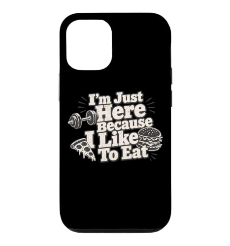 I'm Just Here Because I Like To Eat Gym ���[���A �X�}�z�P�[�X iPhone 12/12 Pro �p