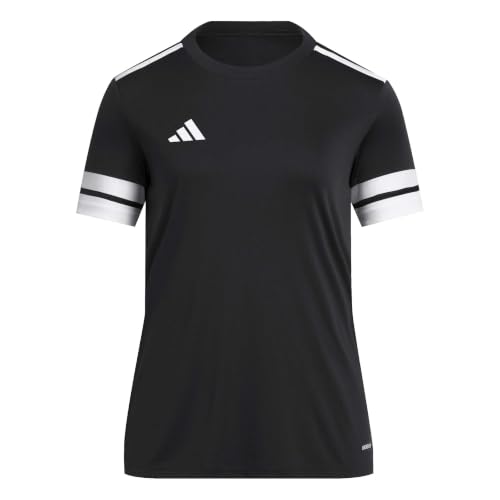 adidas Femme Squadra25 Jersey Short Sleeve Shirt, Black/White, XS
