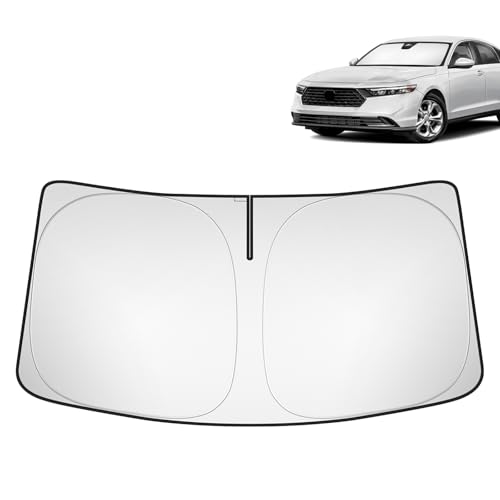 Bercicci Upgraded Windshield Sunshade for Honda 2023 2024 2025 2026 Accord Foldable Accessories Folding Sun Shade Windshield Heat UV Rays Visor Protection