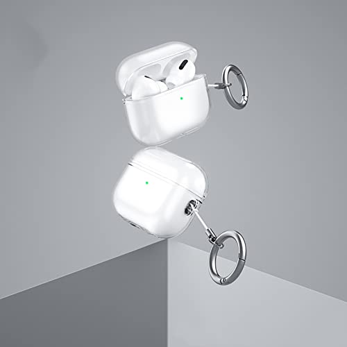 GMUJIAO Case for AirPods Pro 2 (2022),Transparent Shockproof Case Cover,TPU Clear Case with Keychain,Clear Shockproof Case Protective Case for,AirPods Pro 2 (2022) Case-Transparent - Image 3