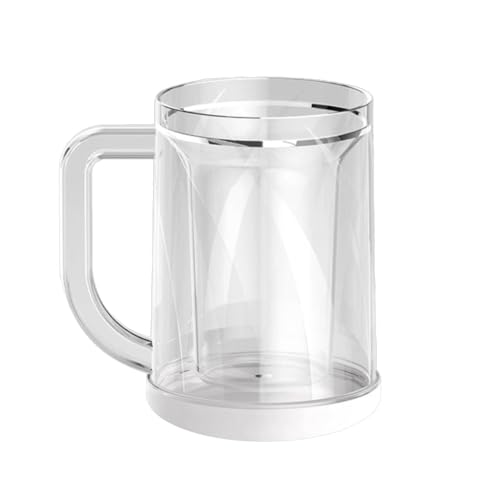 Mbiyhgta Bicchiere refrigerante a doppia parete – Bicchiere termico congelabile, riutilizzabile, tazza termica da parete isolata | Tazza portatile a doppia parete, tazze rinfrescanti per caffè freddo,