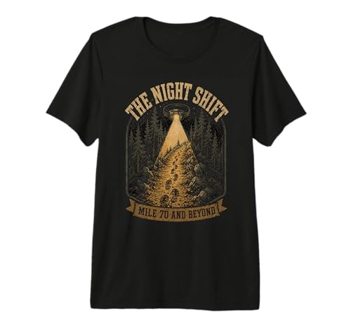 The Night Shift - Mile 70 and Beyond Ultra Running Vintage Premium Tri-Blend T-Shirt