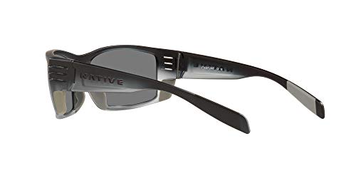 Native Eyewear Raghorn Polarized Rectangular Sunglasses, Smoke Fade/Silver Reflex, 61 Mm #TOP6
