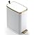 CEROELDA Small Bathroom Trash Can with Lid Soft Close-5L/1.3 Gal Slim Garbage Can-Metal Step Wastebasket-Rectangle Narrow Waste Bin for Office, Bedroom, Toilet, Live Room-White