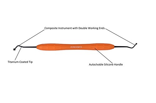 Osung Dental Composite Instrument with Silicone Handle, Dental Restorative Instrument Tool, Dental Dual Working End Tools, Dental Equipment Tools - 2CSCOM6