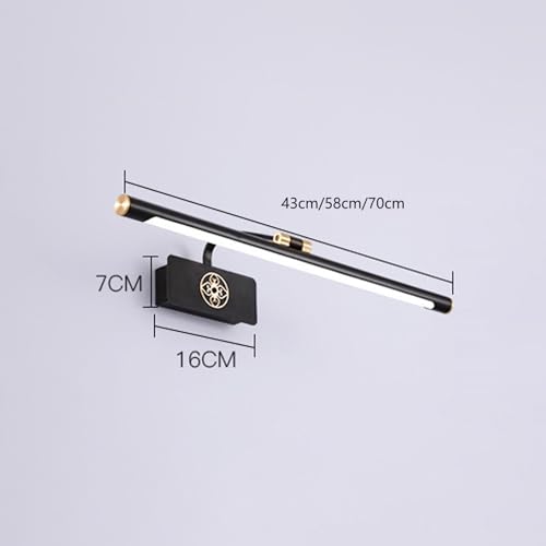 Evita sombras en el espejo con la lámpara de pared con cabeza giratoria de 43cm 5