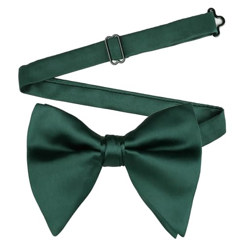 Image of Alizeal Velvet Pre-tied Adjustable Bow Tie for Men Oversize Formal Solid Tuxedo Bowtie