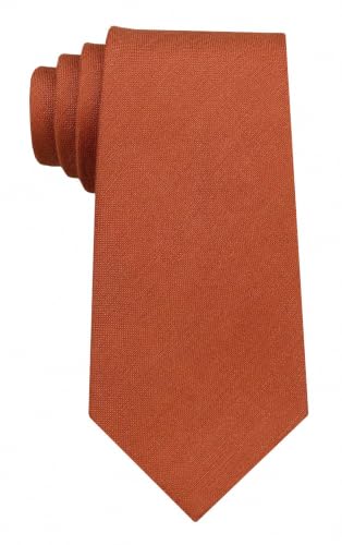 Image of Mens Solid Linen Ties - Slim Pattern Necktie for Men Wedding Groomsmen