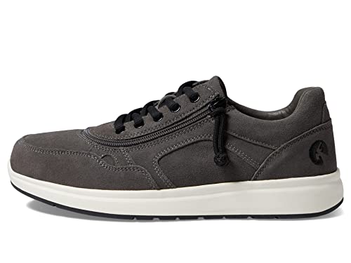 Image of BILLY Footwear Comfort Jogger Shoes for Men - Faux Suede Leather Upper - Padded Collar - Mesh and PU Lining Grey Suede 9.5 W