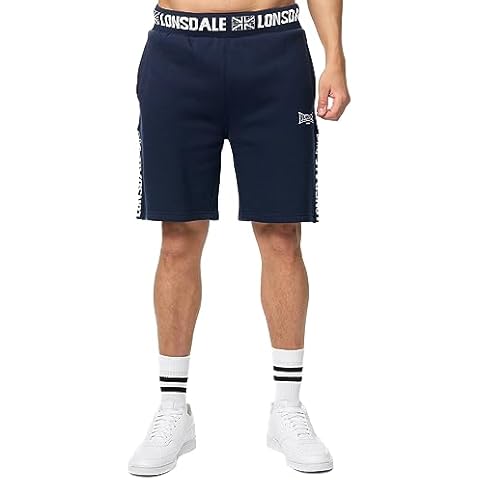 Lonsdale Men's Bray Navy/White Shorts Cover