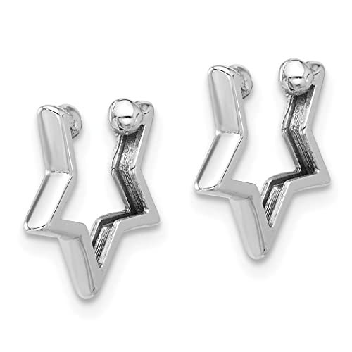 136mm-14k-White-Gold-Polished-Star-Pair-Of-Cuff-Earrings-Measures-1425x136mm-Wide-Jewelry-Gifts-for-Women