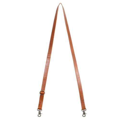 Image of Genuine Leather Purse Strap Replacement Adjustable 1 inch Wide ~ Womens Crossbody Handbag Laptop Bag Strap 28 inch-57 inch