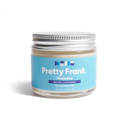 Pretty Frank Unscented Aluminum-Free Deodorant Paste (Formerly Primal Pit Paste) Baking Soda-Free | Sensitive Skin Long-Lasting Odor Control for Women & Men | Organic Ingredients (1-Pack)