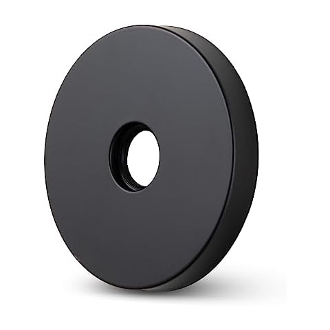 OFFO Extra Large Shower Arm Flange 3.5 Inches in Outer Diameter Replacement Shower Head Arm Escutcheon Plate Suitable for Most Brands Shower Head Arms, Matte Black Cover