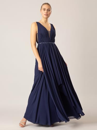 Apart Abendkleid aus hochwertigem Polyester Material mit Rückenausschnitt, – Bild 4