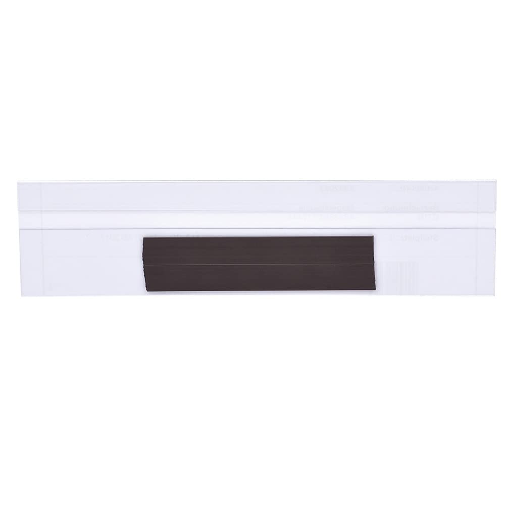 Krog Etikettenhalter magnetisch mit geschlossener Vorderseite, 210 x 75 mm, 50 Stück Klar