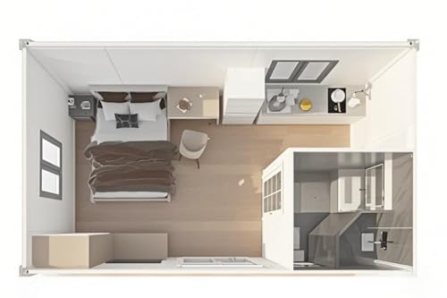 Off-Grid Expandable Tiny House – Portable Prefab Container Cabin with Bedroom, Bathroom, Glass Windows & Double Doors – Ideal for Remote Living or Wilderness Retreats - Image 3