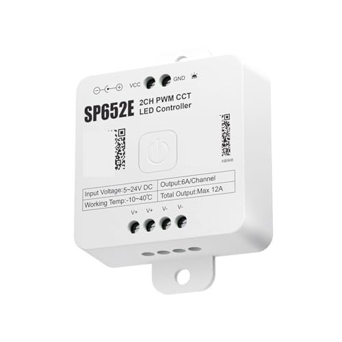 Contrôleur de musique LED SP652E variateur bicolore PWM double canal