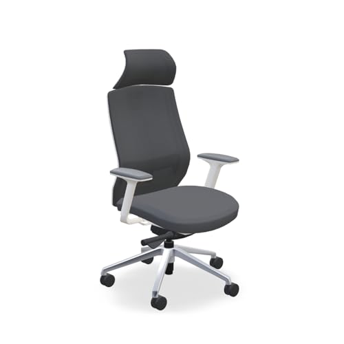 Image of UPLIFT DESK Envoke Ergonomic Office Chair - Adjustable Lumbar Support, Mesh Back, Headrest, Synchro-Tilt Recline Home Office Desk Chairs with 3-Way Arms, 300 lb Capacity (Slate)