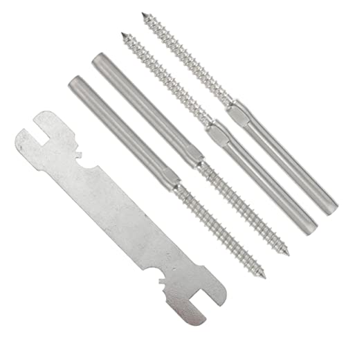 NAMOARLY Stainless Steel Wire Rope Connectors 5pcs Kit for Cable Railing System Indoor/outdoor Use