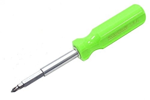 Image of Eazypower 86510 12-Pack Lime 4-in-1 R1 /R2 Square Recess; #1 /2 Phillips Screwdriver 5 /16-inch Hex
