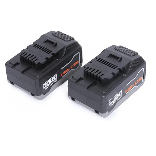 JIUQIBA978 Zwei x 20Volt 4.6Ah Lithium-Ionen-Ersatzakku Kompatibel mit Ferrex20V 40V Tools Elektrowerkzeug