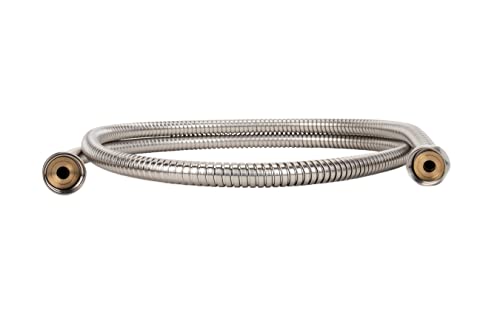 Image of Camco RV /Marine Flexible Replacement Shower Hose | Reinforced Construction | Measures 60-Inches | Brushed Nickel (43748)
