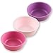 Re-Play Made in The USA 3pk Bowls for Easy Baby, Toddler, and Child Feeding - Bright Pink, Purple, Blush (Princess)
