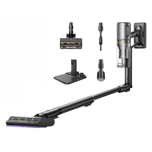 DREAME V20 Pro-A Aspirador Sin Cable, Limpieza de Bordes a 0 mm, Sin Enredos, Limpieza de Suelos Duros y Alfombras, Succión de 210 AW, 90 min de Autonomía Máx., Limpieza de Pelo de Mascotas