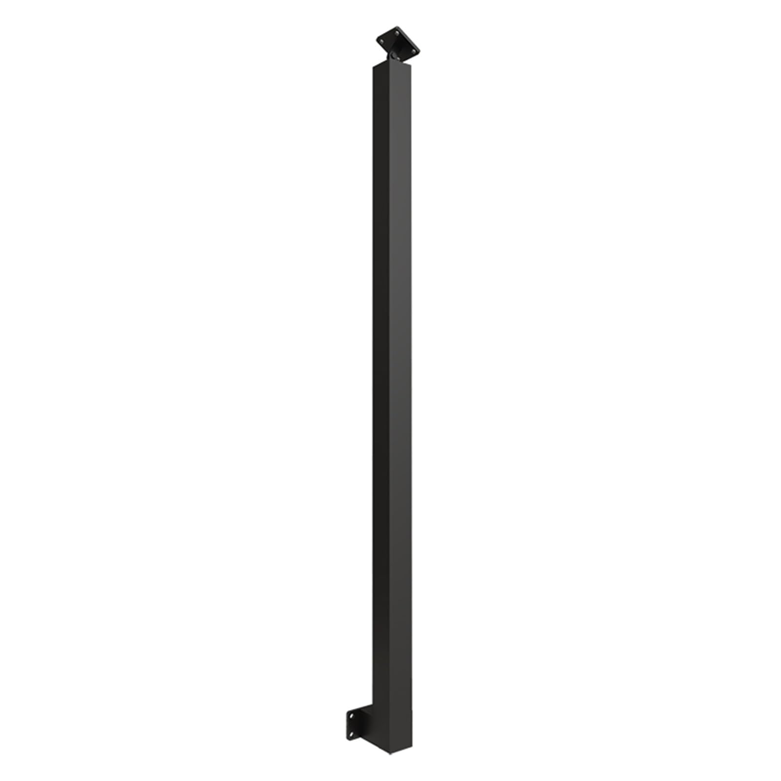 Balustres carrés en métal 100 cm noirs pour rampes d'escalier intérieur et extérieur de terrasse