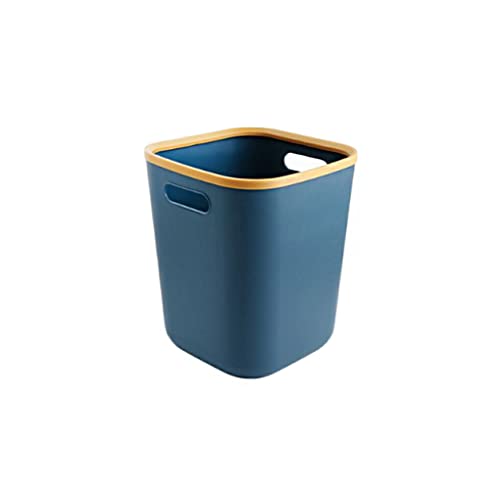 PBDEIOEOE Papelera para dormitorio, 1 cubo de basura con asas for el hogar, la oficina, el reciclaje, etc.(Dark Blue)