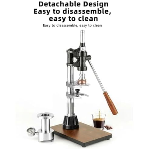 Macchina per caffè espresso portatile, leva di pressione manuale per una perfetta infusione, facile da pulire, uso domestico e bar