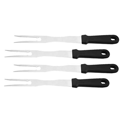 Toyvian 4 Piezas Tenedor De Barbacoa Largo Exterior Tenedores Para Asar Horquilla Parrilla De La Barbacoa Parilla Cocinando Parrilla De Carbón Tenedor De Carne Negro El Plastico